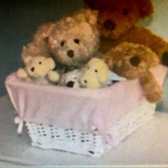 BOGO KidsLine TWO 2 pink checked basket liners - Picture 3 of 7